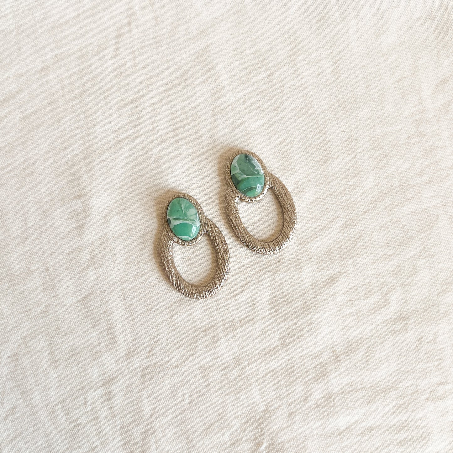 Ovaline Studs (Smokey Sage)