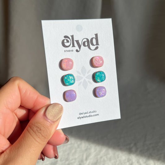 Opal Tricolor Stud Pack