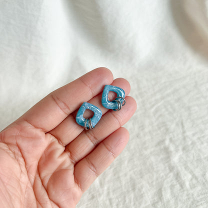 Mini Gemma Studs (Mystic Blue)