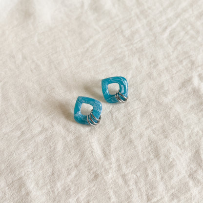 Mini Gemma Studs (Mystic Blue)