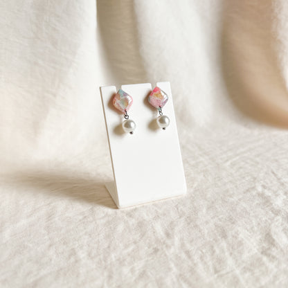 Diamond Pearl Studs (Girly Shortcake)