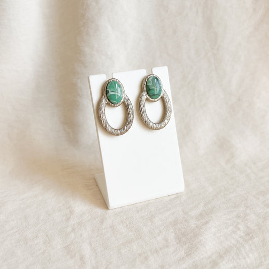 Ovaline Studs (Smokey Sage)